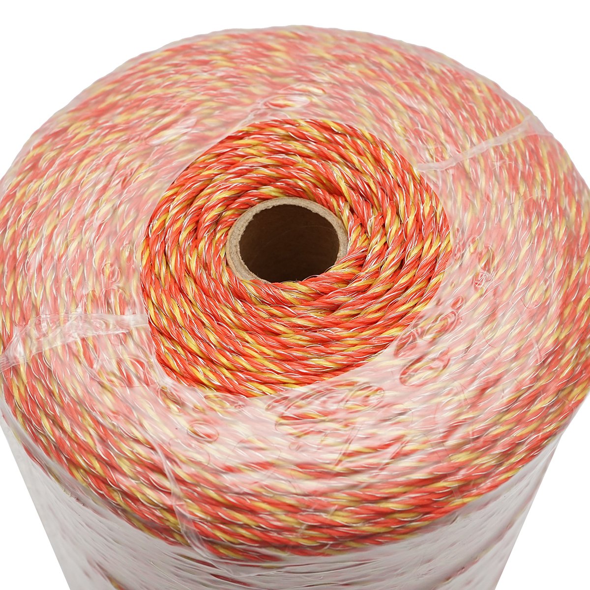 Rola fir galben-rosu fi 2mm, 6x0.15mm SS inox, 5.5 Ohm/m 1000m gard electric Breckner Germany